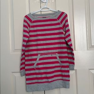 Pink grey sweatshirt dress